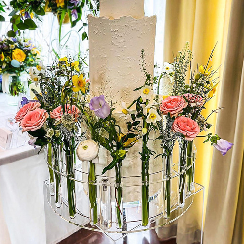 Soporte Acrílico Para Pastel, Soporte Para Flores, Pequeño