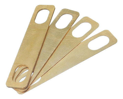 Paquete De 4 Cuñas Para Bajo De Guitarra De Latón 0.2mm