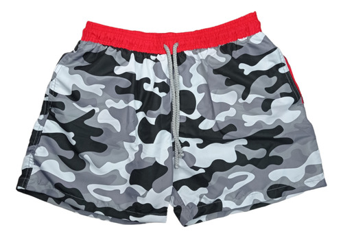 Bañador Hombre Y Niño Camuflado Gris Pantalonetas Grey