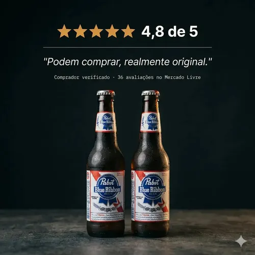 Cerveja Pabst Blue Ribbon 355ml Original Long Neck Lager