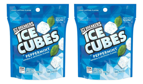 Ice Breakers Ice Cubes Chicles Americanos Peppermint 200pz