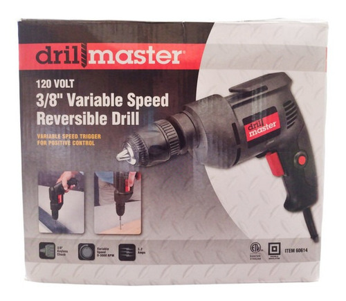 Taladro 3/8 Drill Master 0-3000rpm 3.2amp