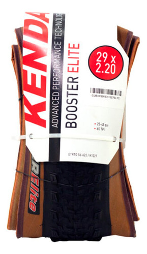 Cubierta Kenda Booster Elite - 29x2.2 Banda Marron - Kevlar