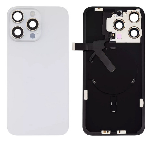 Tapa Vidrio Para iPhone 15 Pro Max Completa Logo Anclajes