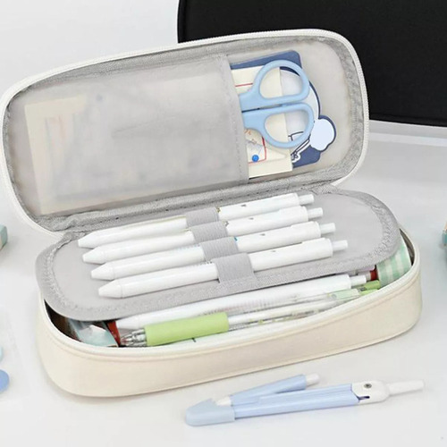 A Case De Lápiz De Oxford, Papelería De Bolígrafo Beige