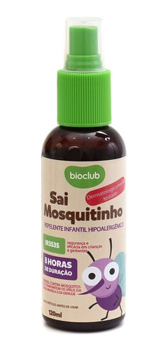 Repelente Natural Vegano Sai Mosquitinho Bioclub ® Até 8h