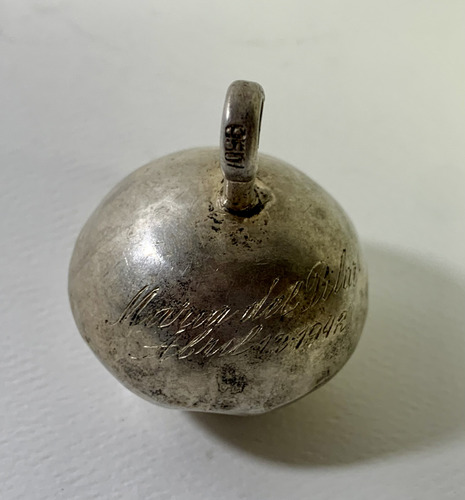 Antiguo Cascabel De Plata Niña 0.850 (Usado)