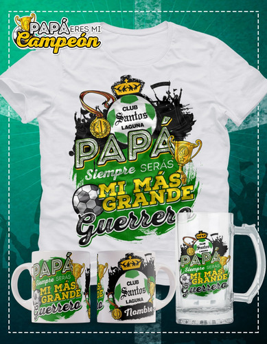 16 Diseños Digitales Dia Del Padre Futbol Campeon