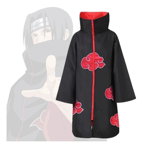 Disfraz De Naruto Akatsuki Cloak Cosplay Túnica De Nube Roja