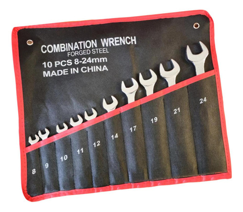 Inglesas, Combinadas Premium Multifunción, Llave 10 Piezas