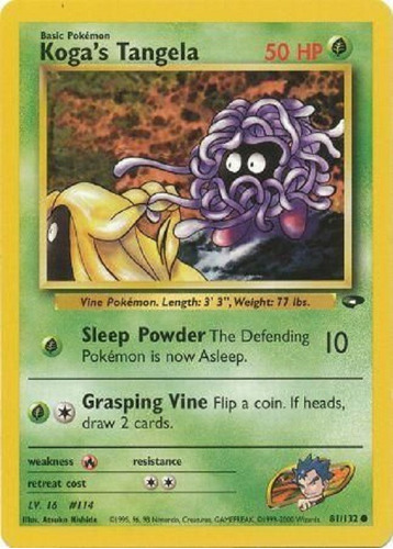 Koga's Tangela 81/132 Comun Pokemon Tcg