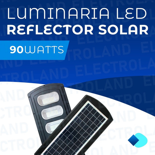 Imagen 2 de 10 de Lampara Solar Led 90w/patio Jardin Plazas Calles Exterior