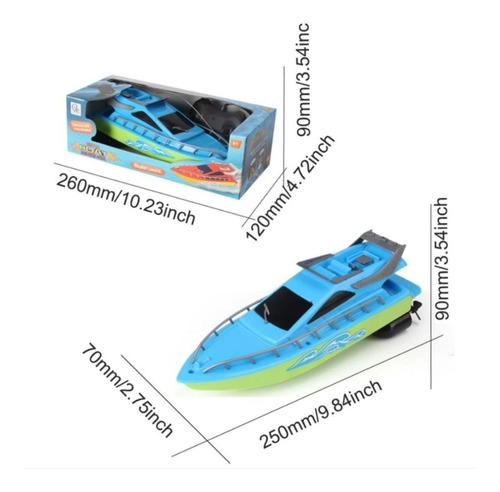 Imagem 3 de 4 de Barco De Controle Remoto Envio Imediato 10 Km/h Rápido No Br