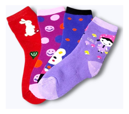 Pack 12 Calcetines Gruesos Con Toalla Invierno Niño Y Niña