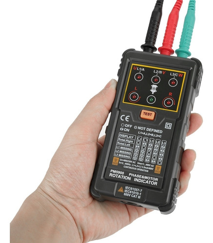 Motor Trifásico Portátil De Mano Peakmeter Pm5900