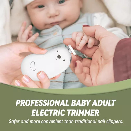 Lima De Uñas Eléctrica Corta Portátil Para Bebés Con Luz Led