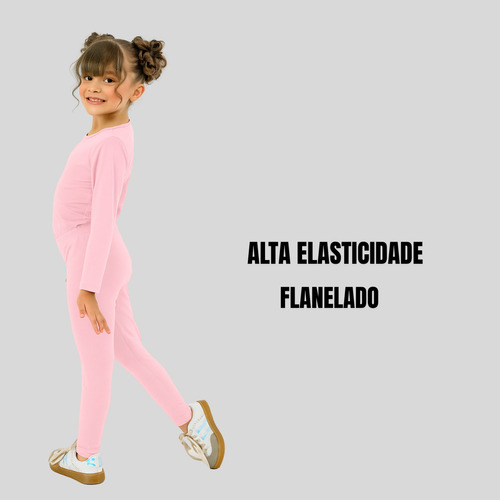 Conjunto Térmico Juvenil Segunda Pele Flanelado Pelúciado