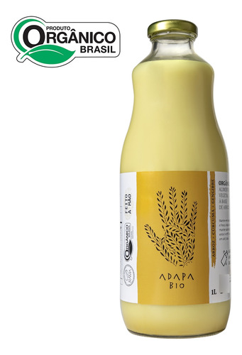 Leite De Arroz Orgânico Com Cùrcuma E Gengibre 1l Adapa Bio