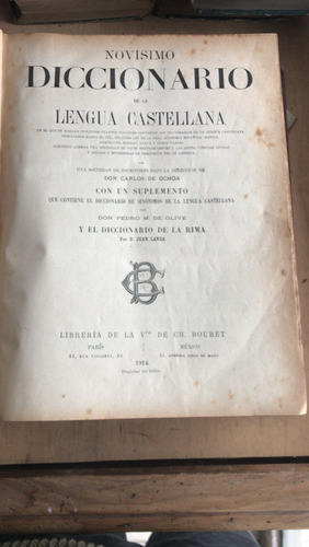 Novisimo Diccionario De La Lengua Castellana - De Ochoa