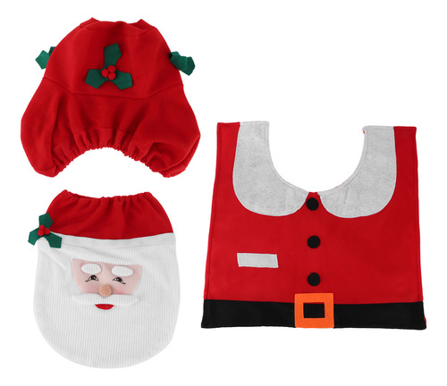 Set De Fundas De Inodoro Navideñas