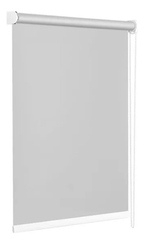 Cortina Rolo Blackout 1,35 L X 1,50 A 100% Blecaute 0% Luz Cor Cinza