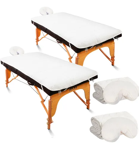 Oudain Juego De 2 Almohadillas De Mesa De Masaje De Forro Po