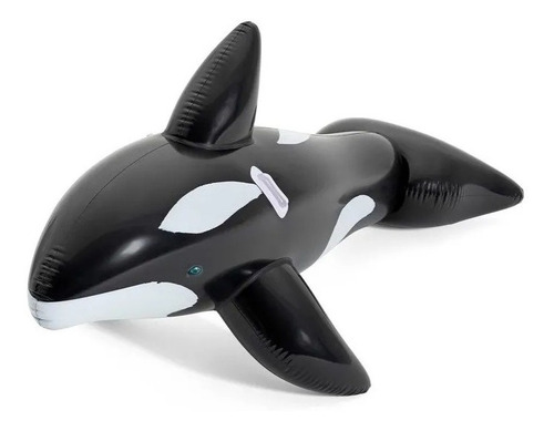 Imagem 1 de 6 de Boia Bote Infantil Inflável Baleia Orca Realístico Com Alças