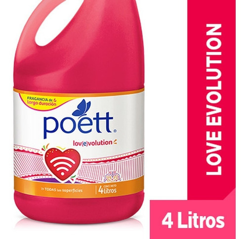 Limpiador De Pisos Poett Love Evolution 4 L