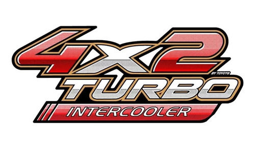 Logo Emblema 4x2 Adhesivo Turbo Intercooler Rojo