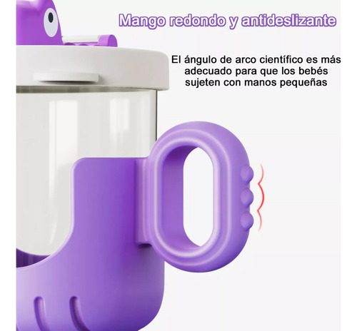 Fj Vaso Entrenador Antiderrames Bebe Sílice Anticaída 300ml