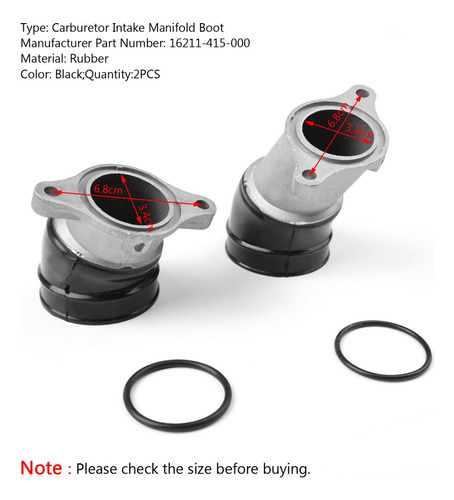 2 Pipeta Carburador For Honda Cx500 Cx500c Custom Cx500