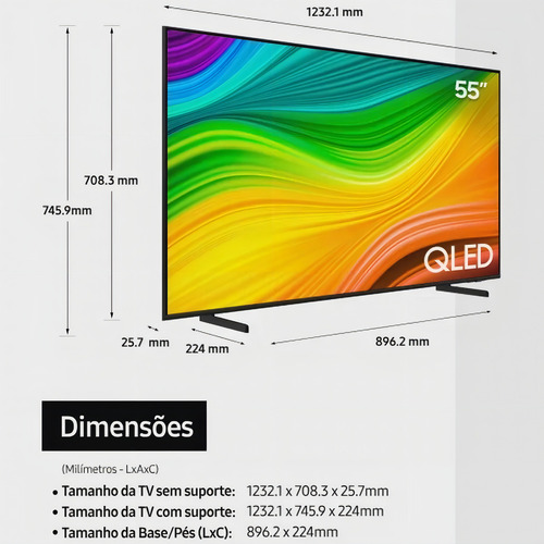 Samsung Smart Tv 55 Qled 4k 55q60d