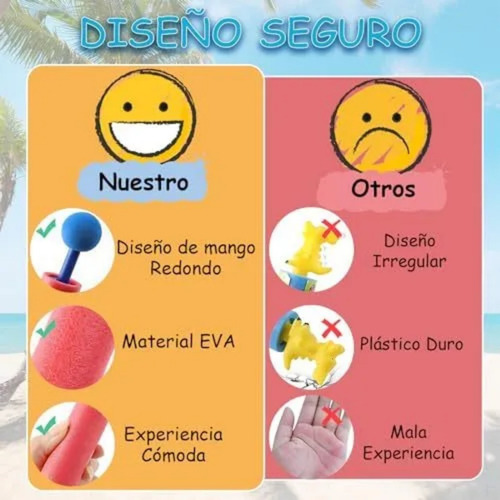Paquete De 4 Pistolas De Agua De Juguete De Espuma