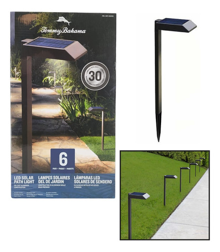 Set X6 Luz Solar Led P/ Jardin Camino Exterior Modernos Impe