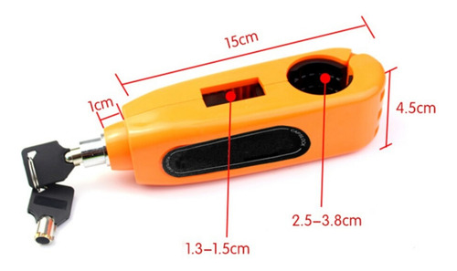 Candado Para Manilla De Moto Universal Con Alarma Antirrobo