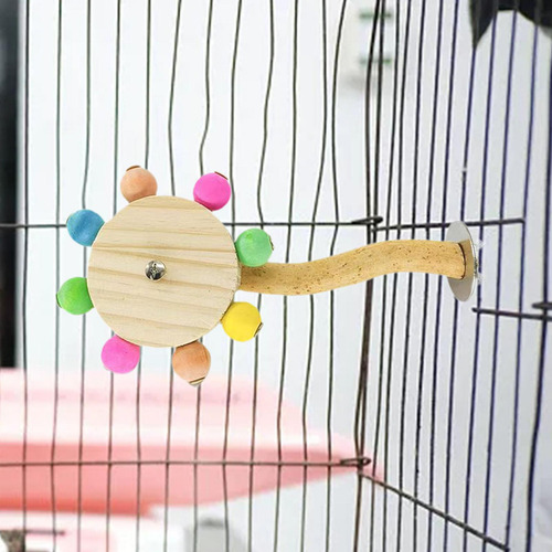 Juguete Colorido De Loro Con Percha De Madera, Juguete L