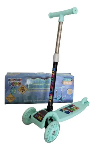 Patinete Infantil Futuro Kids 3 Rodas Dobrável Ajustável Verde