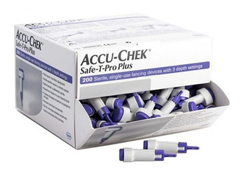 Lancetas Accu-chek Safe T Pro Plus Caja Con 200 Lancetas