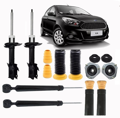 Par Amortecedor Dianteiro + Traseiro + Kit Novo Ford Ka 2015 (Recondicionado)