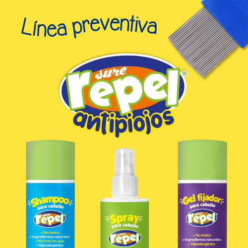 Antipiojos Surerepel Con Árbol De Té Kit Completo Doble 8pzs