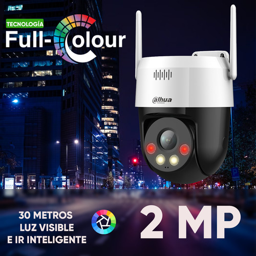 Kit videovigilancia Cronos Cámara Dahua Ip Pt SD2A200HB fullcolor 2mp Audio Wifi + Microsd 64gb + Accesorios - Kit De Cámara Inteligente SD2A200HB-GN-AW-PV-S2-64GB ( dahua Microsd Tf-c100/64gb)