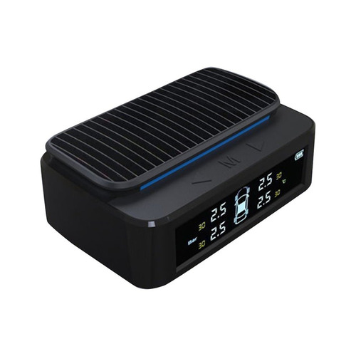 Monitor de presi/ón de neum/áticos Kuuleyn monitor LCD para encendedor de cigarrillos con 4 sensores externos sistema de control de presi/ón de neum/áticos de coche