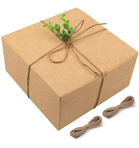 Cajas De Regalo Moretoes Marrón Kraft Cajas 15pcs 8x8x4