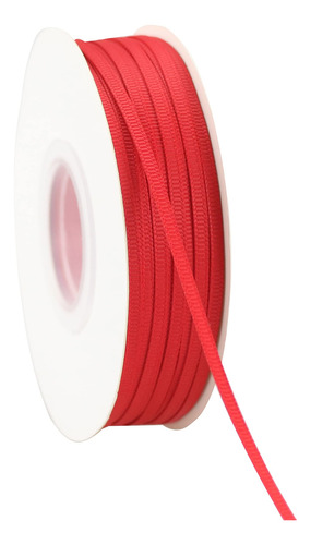 Mayreel Cinta De Grogren Solida De 1/8 Pulgadas, Cinta Roja