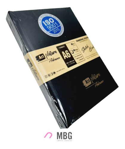 Imagen 2 de 5 de Cuaderno Plantec Adv A6 90gr Hojas Lisas Sketch Book Cosido