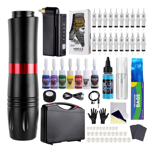 Kit Bolígrafo Tatuaje Hawink 154kitp199-1 Con Fuente Inalámb