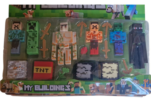Muñecos Minecraft - Set X 6 Figuras Y Accesorios!!
