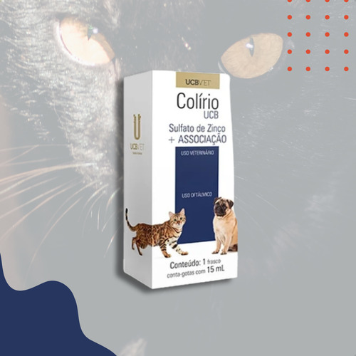 Kit 2 Colírio 15ml Cães Gatos Solução Oftalmológica Ucb Vet