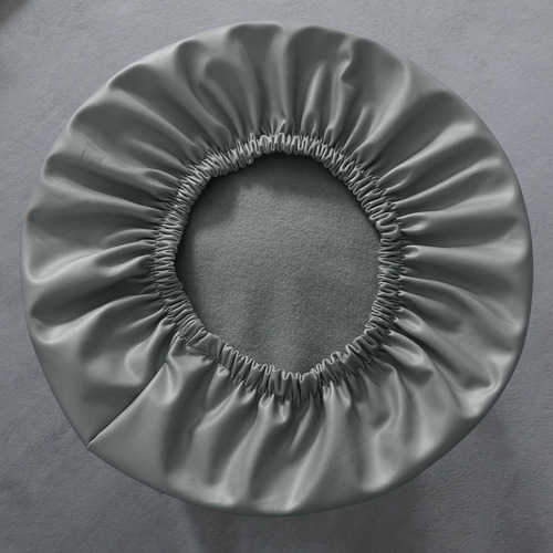 Funda Para Taburete De Bar Cojín De Asiento Redondo Gris