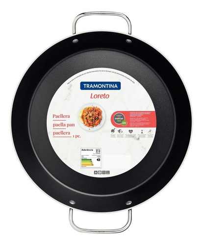 Paellera Tramontina 38 Cm Teflon Antiadherente Napoli